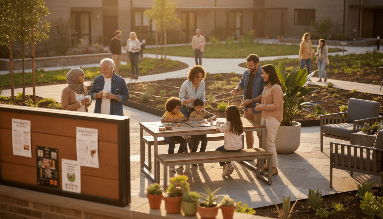 Community members learning about food scrap pickup program