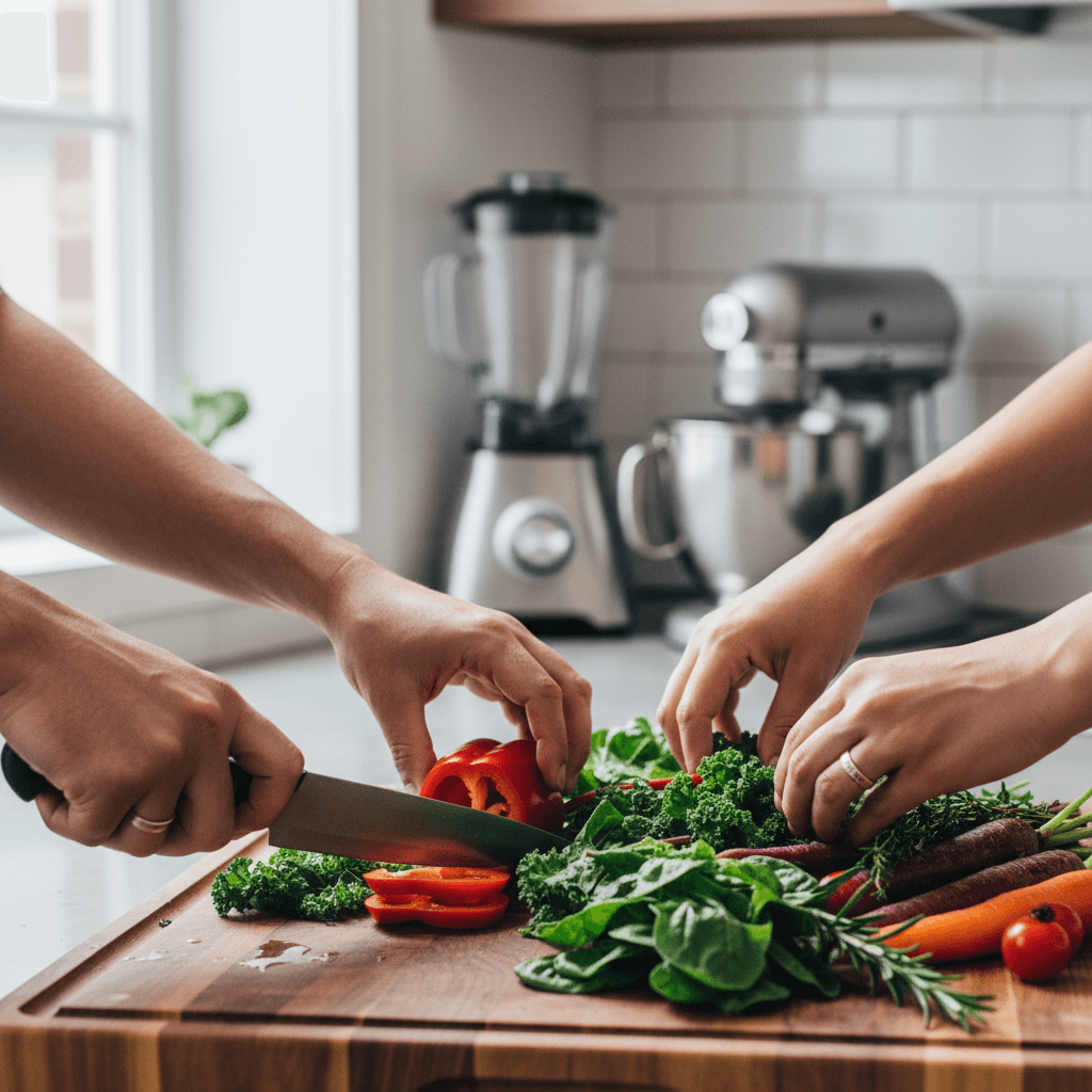 Food scraps easily being added to collection bucket